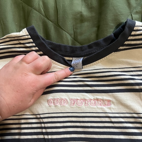 Odd Future Tyler the Creator Striped Crop Tee - Picture 2 of 2
